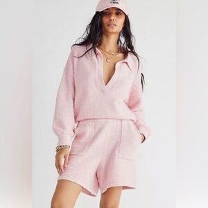 FP Beach Pink Textured Knit Set XL